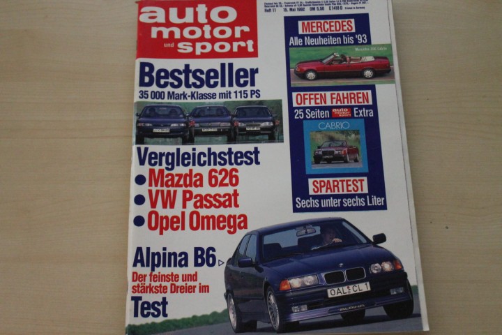 Deckblatt Auto Motor und Sport (11/1992)